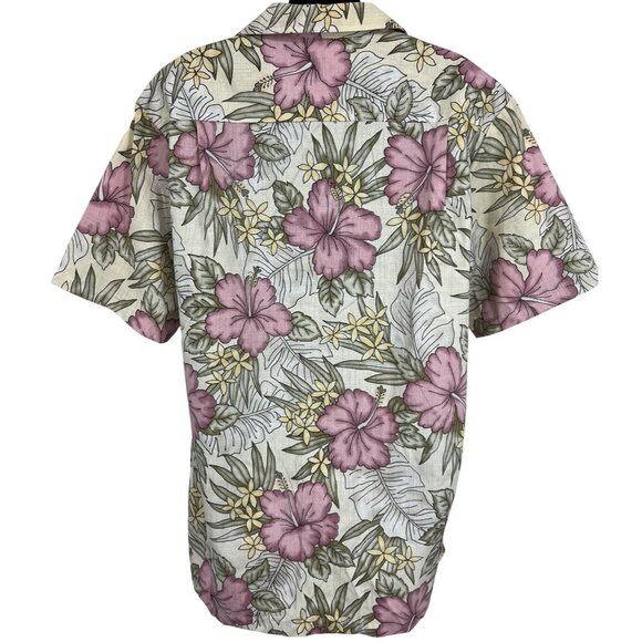 RJC Hawaii Aloha Floral Hawaiian Shirt Large Short Sleeve Hibiscus Floral EUC - Picture 4 of 8